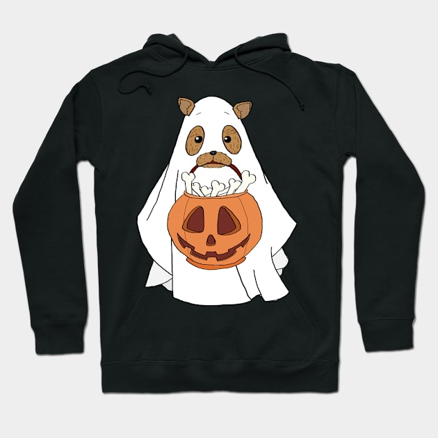 Yorkshire Terrier Ghost Halloween Hoodie by blacklines